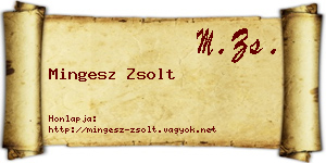 Mingesz Zsolt névjegykártya